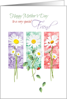 Mother‡s Day, Friend - 3 Long Stem Daisies card