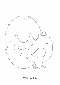 Coloring page easter for kids