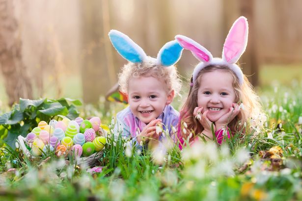 Children on an Easter egg hunt