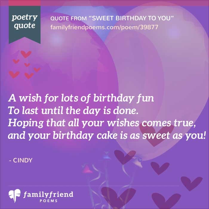 64 Birthday Poems - Happy Birthday Poems and Wishes