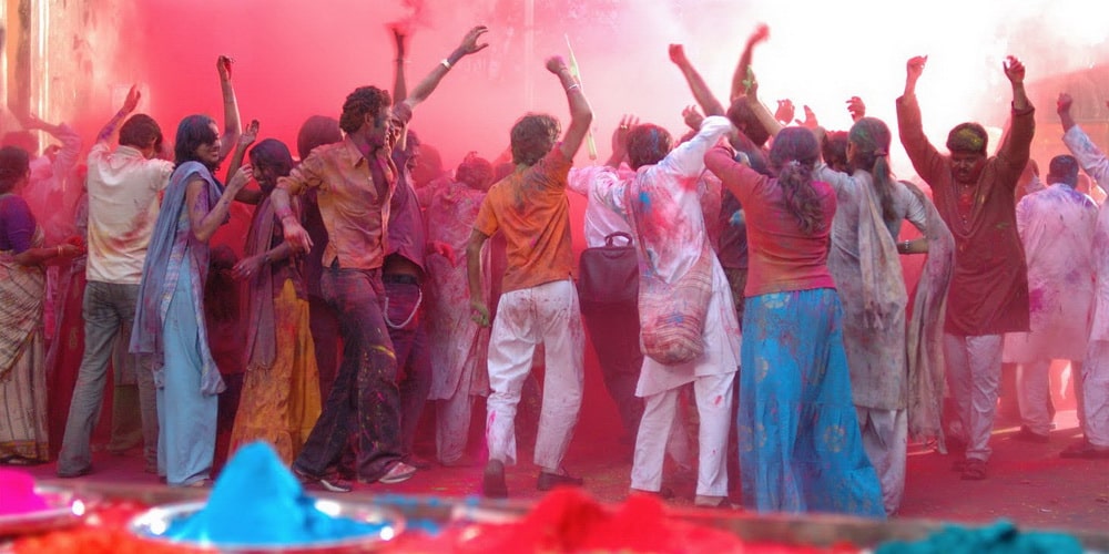 The second day is the festival of colour or Dhuleti