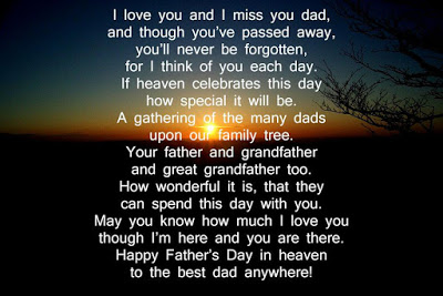 Father’s Day to My Dad in Heaven Poems