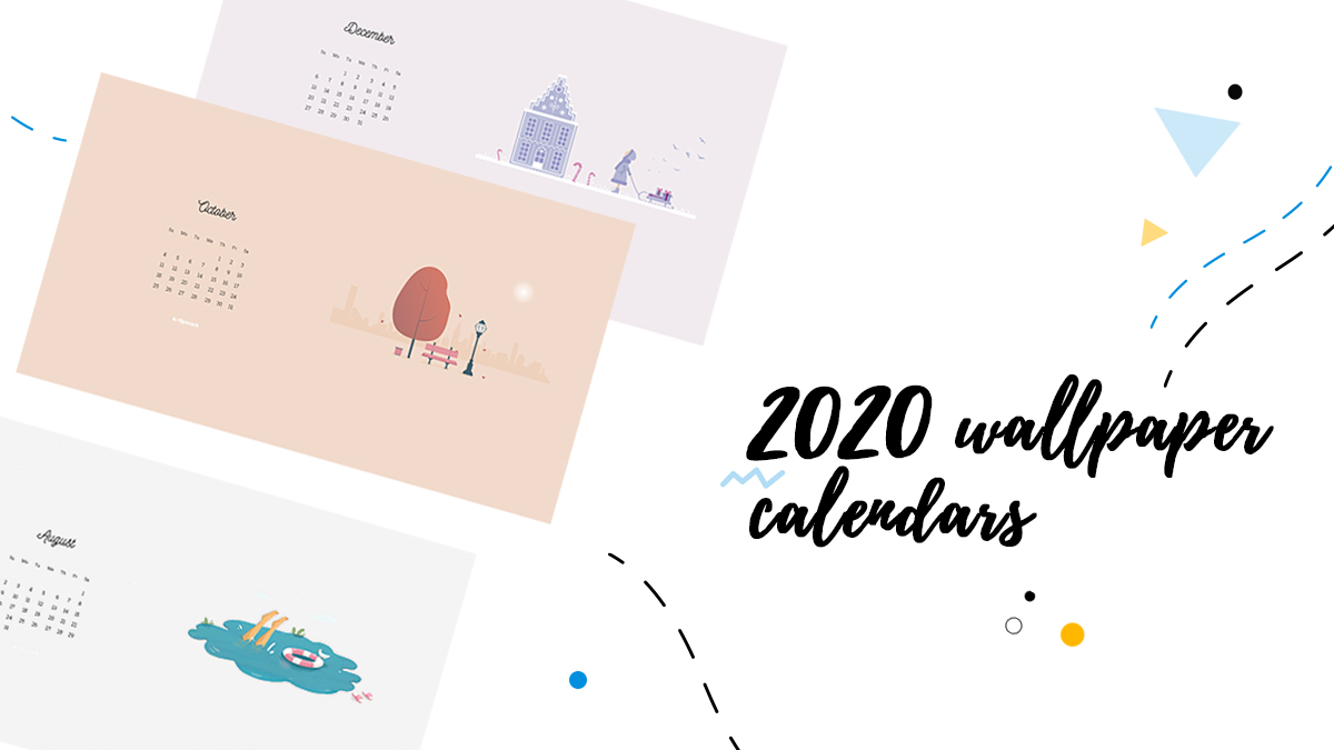 Free 2020 wallpaper calendars (January - December)