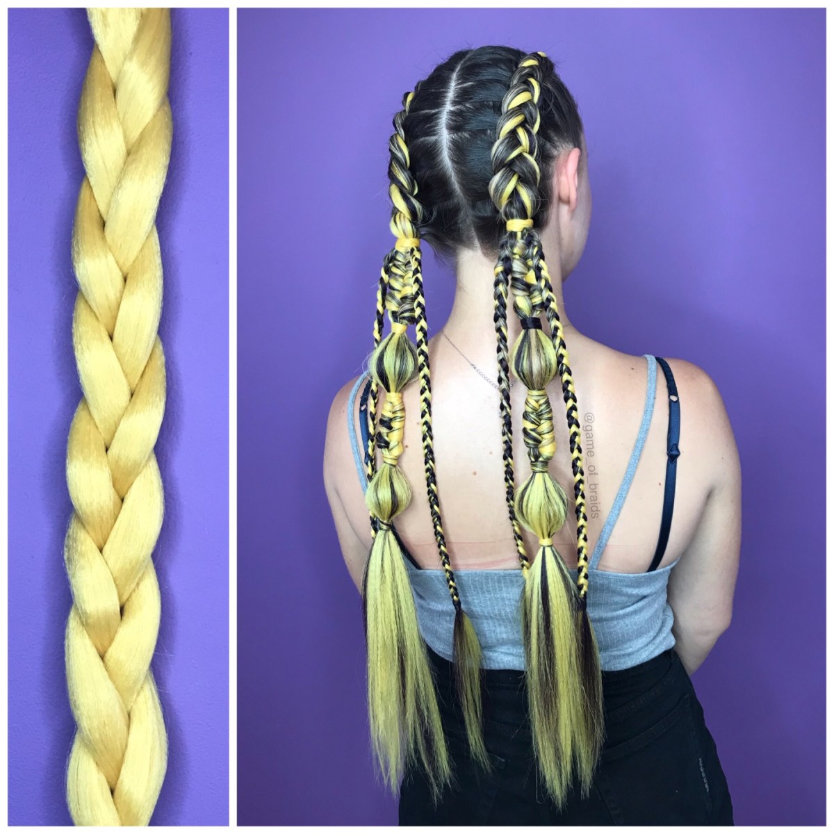 “Honeycomb” braid extensions – Game of Braids
