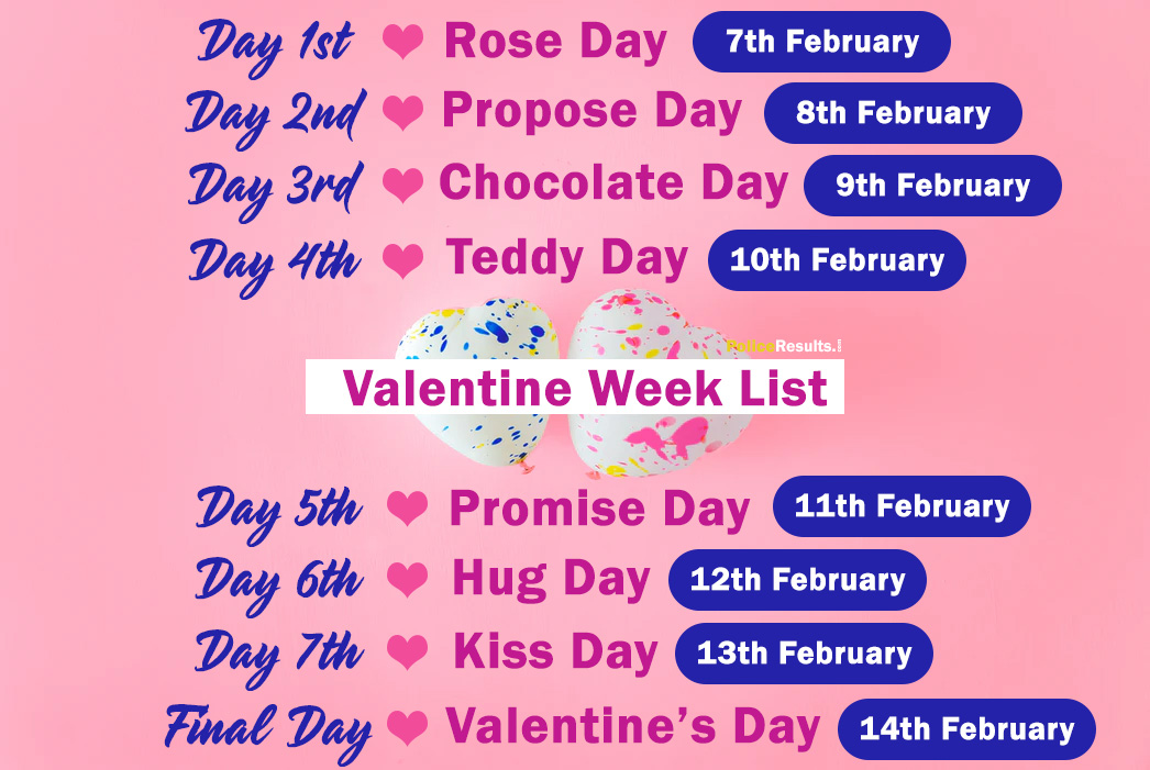 Valentine Week Days 2021 with Dates