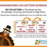 Curbside Collection WILL NOT Occur on Thanksgiving Day, November 26, 2020