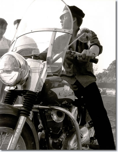 Elvis with his Harley-Davidson