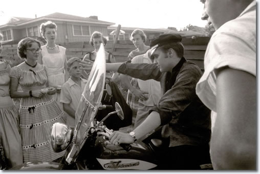 Elvis with his Harley-Davidson