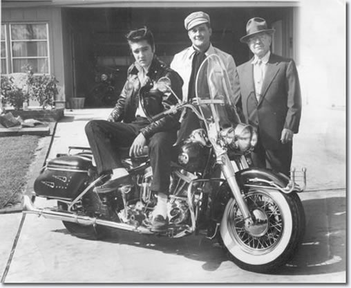 Elvis with his Harley-Davidson