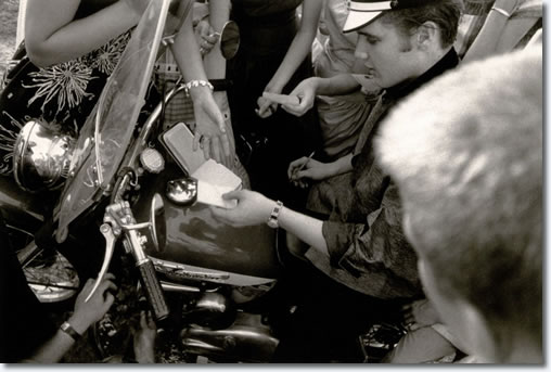 Elvis with his Harley-Davidson