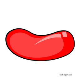 Free red jelly bean clip art