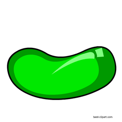 Free green jelly bean clip art