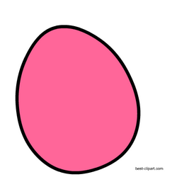 Free pink Easter egg clip art