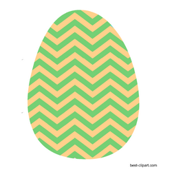 Easter egg with chevron pattern