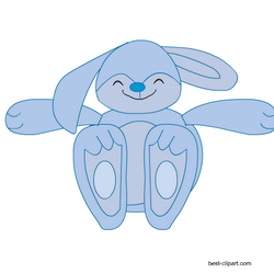Happy Easter bunny free clip art image