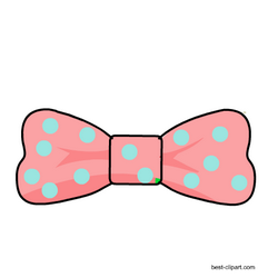 Free pink bow tie clip art