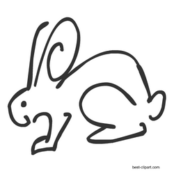 Easter bunny outline 