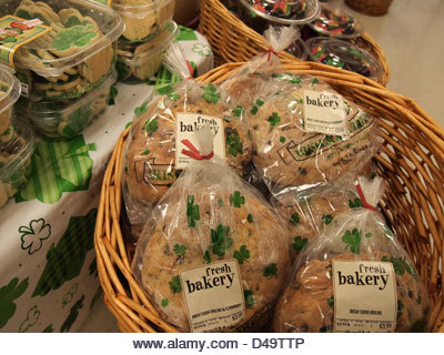 Irish Soda Bread and cookies for sale for St. Patrick's Day, New York, USA,  March 9, 2013, © Katharine - Stock Image