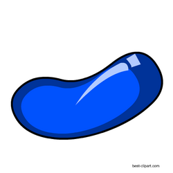 Free blue Easter jelly bean clip art