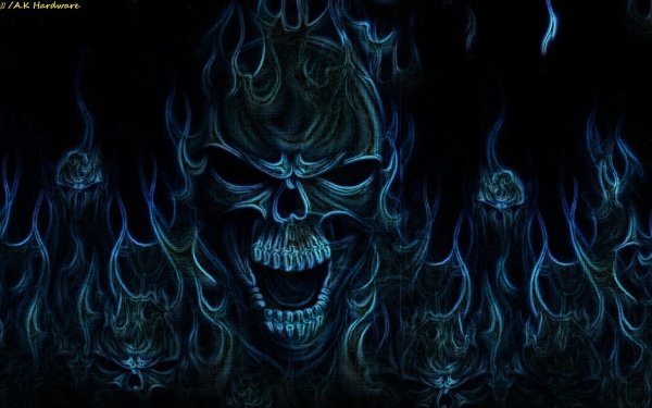 Dark Skull Fantasy Horror HD Wallpaper | Background Image