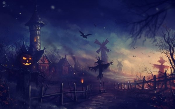 Holiday Halloween Dark Pumpkin Night Tree Horror HD Wallpaper | Background Image