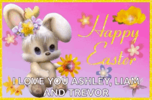 Happy Easter Easter Bunny GIF - Happy Easter Easter Bunny I Love You Ashley Liam And Trevor GIFs