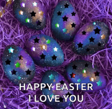 Happy Easter Easter Eggs GIF - Happy Easter Easter Eggs Stars GIFs