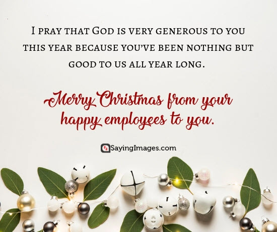 christmas wishes boss generous