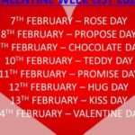 valentine week list 2022 seven days of love