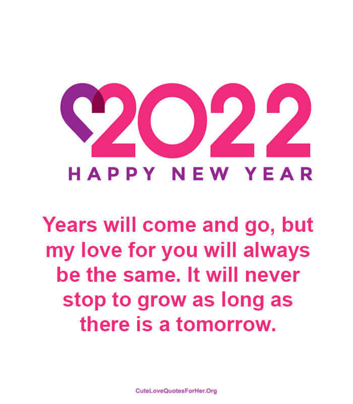 Happy New Year 2022 Love Wishes