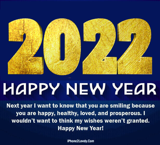 3D Style Happy New Year 2022 Love Quote Image