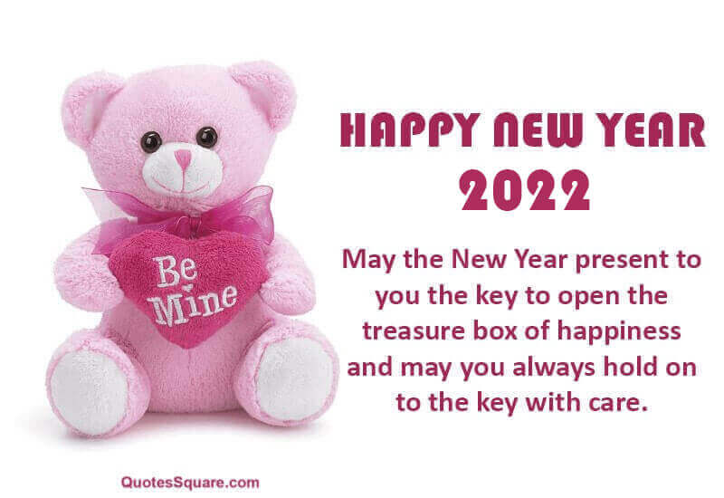 Teddy Bear New Year 2022 Greeting Image