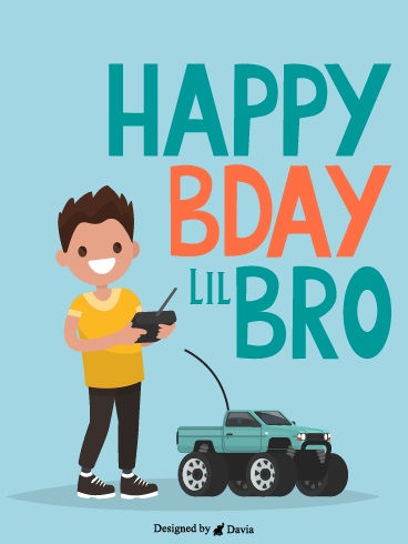 Remote Control Car – Happy Birthday Brother Cards