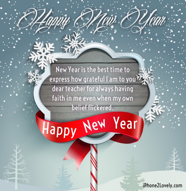 Happy New Year Cards For Teacher