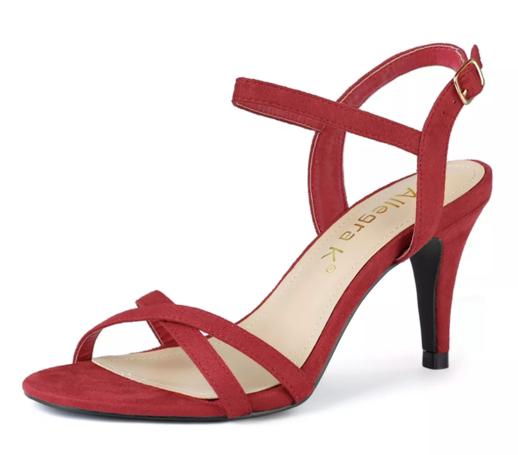 Allegra K Women's Slingback Stiletto Ankle Strap Sandals