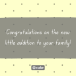 Text with example of how to wish someone congrats on their new baby