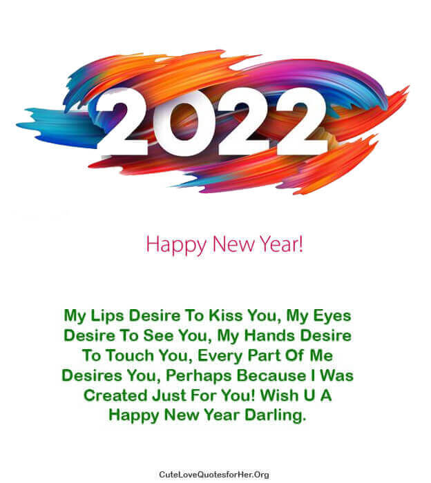 Cool New Year 2022 Love Quote For Her