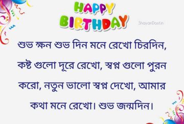Birthday Wishes In Bengali, jonmodin er subhechha