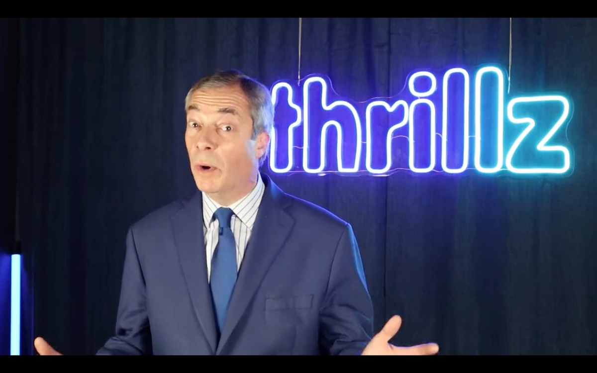 Nigel Farage promotes personal video message for Valentine's Day gift