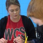 Wayne Center School students make special Valentine's Day gifts for nursing home residents